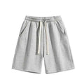 Men's Solid Color Drawstring Casual Shorts