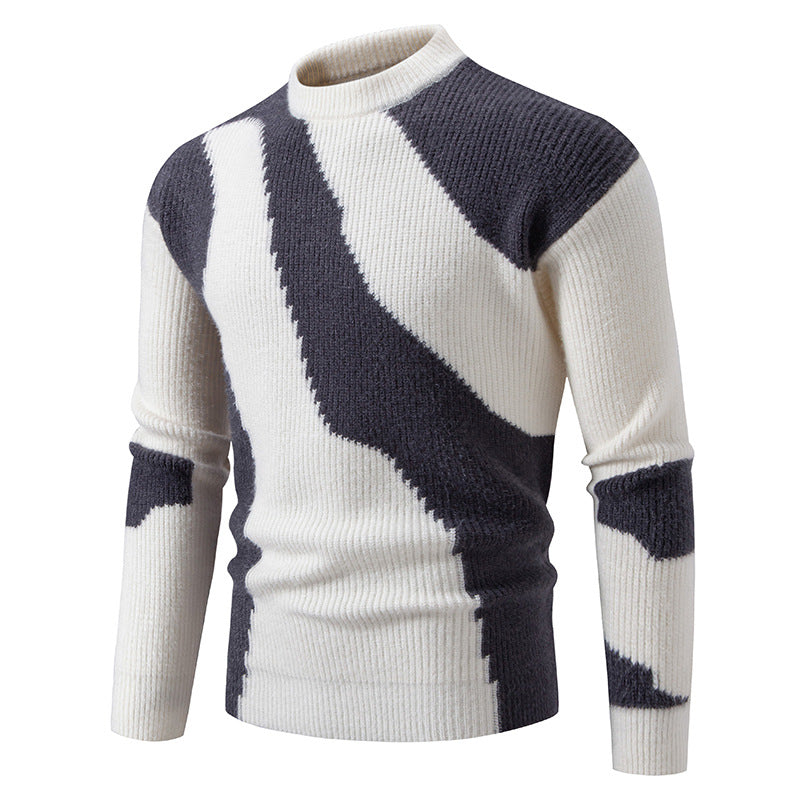 Camouflage crew neck sweater
