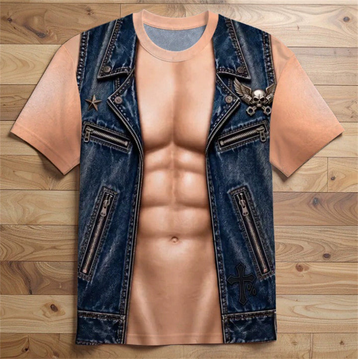 Fun Abs Pattern Short-Sleeve T-Shirt