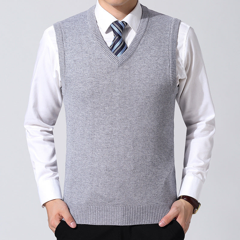 Casual V Neck Sleeveless Pullover Vest