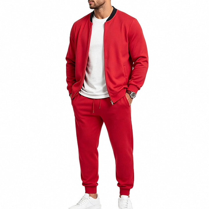 Sporty Bomber Top And Jogger Pant Set