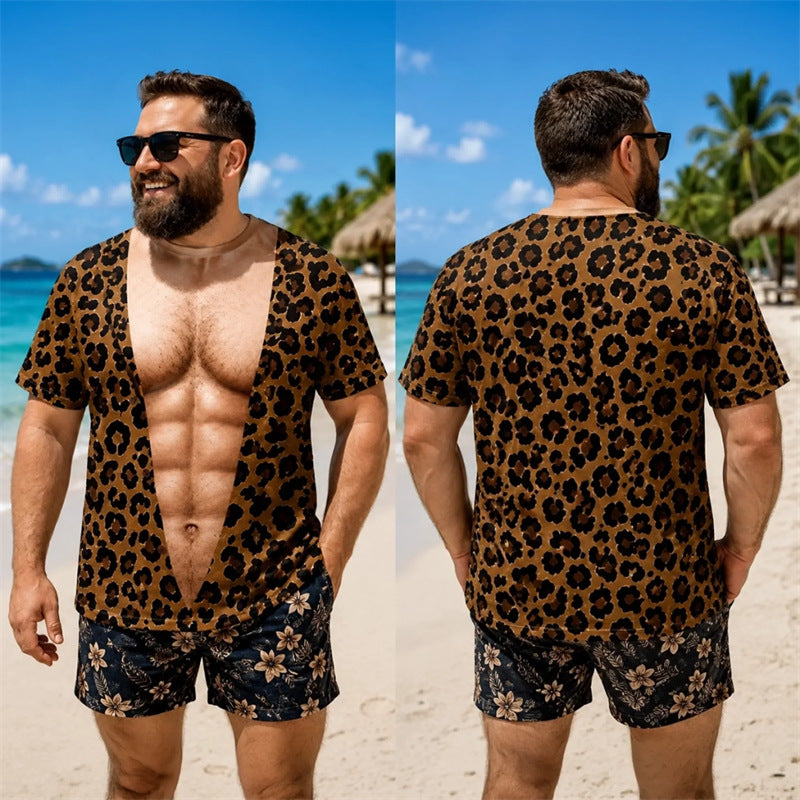 Fun Abs Pattern Short-Sleeve T-Shirt