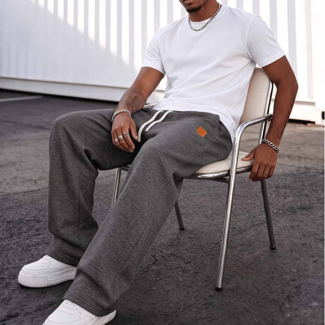 Fleece Lined Loose Straight Leg Casual Sweatpants