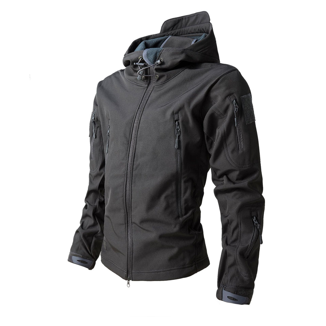 Multi Zip Pocket Outdoor Tactical Hooded Jacket