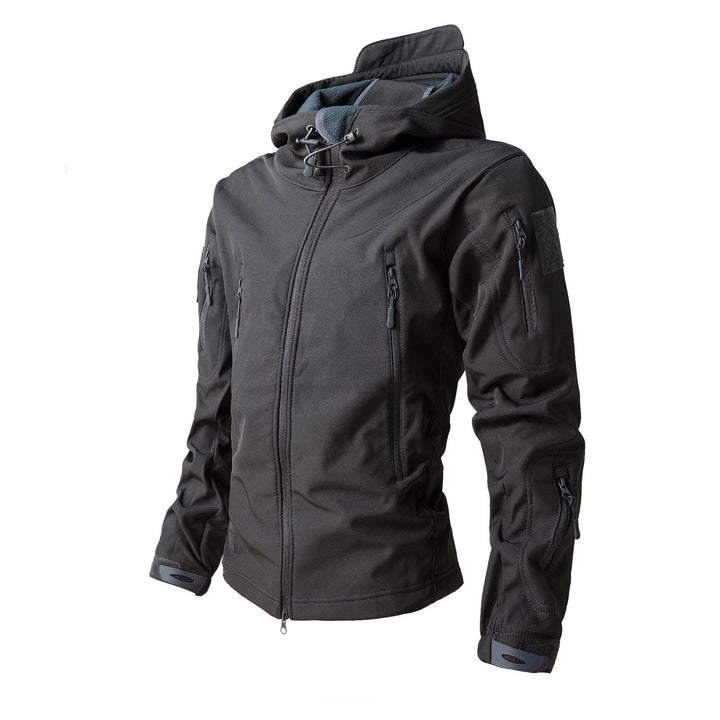 Multi Zip Pocket Outdoor Tactical Hooded Jacket