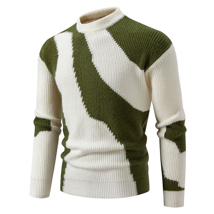 Camouflage crew neck sweater
