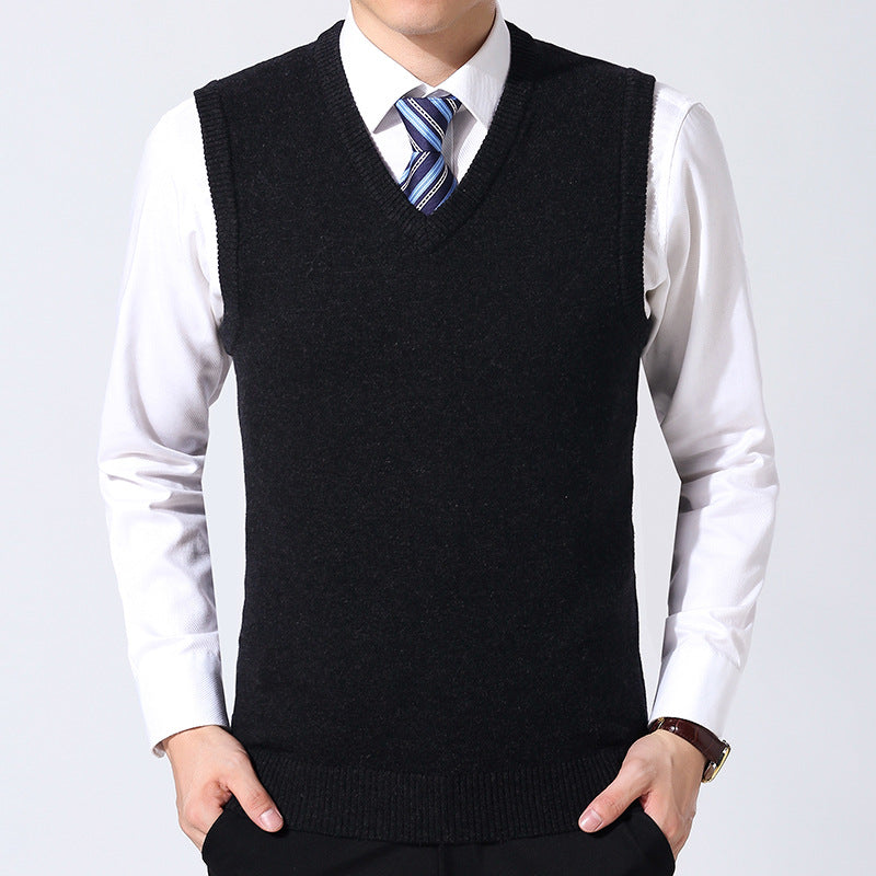 Casual V Neck Sleeveless Pullover Vest