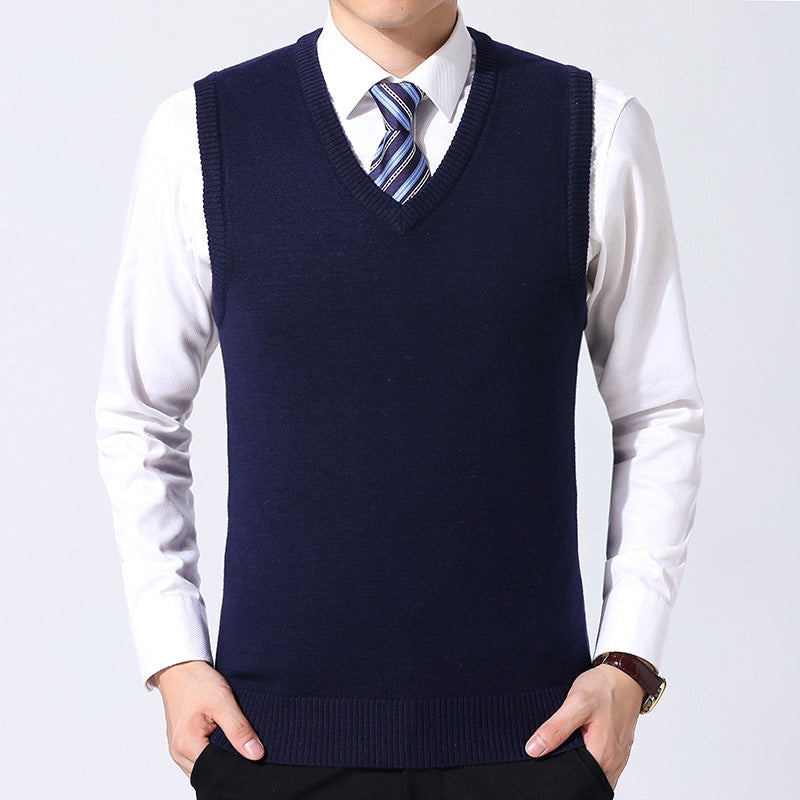 Casual V Neck Sleeveless Pullover Vest
