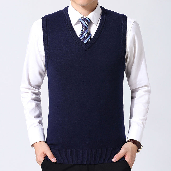 Casual V Neck Sleeveless Pullover Vest