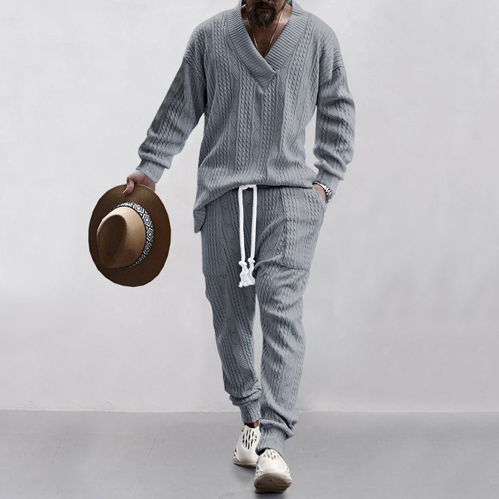 Men Knit Sweater Pants Set