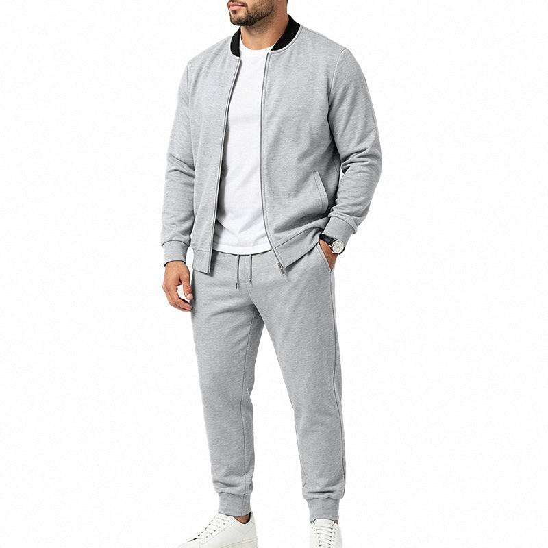 Sporty Bomber Top And Jogger Pant Set