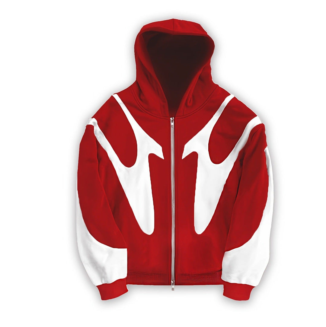 Streetwear Color Block Full Zip Hoodie