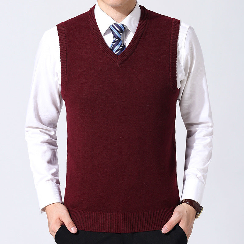 Casual V Neck Sleeveless Pullover Vest