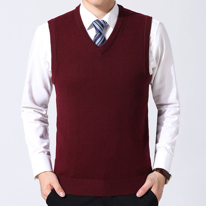 Casual V Neck Sleeveless Pullover Vest