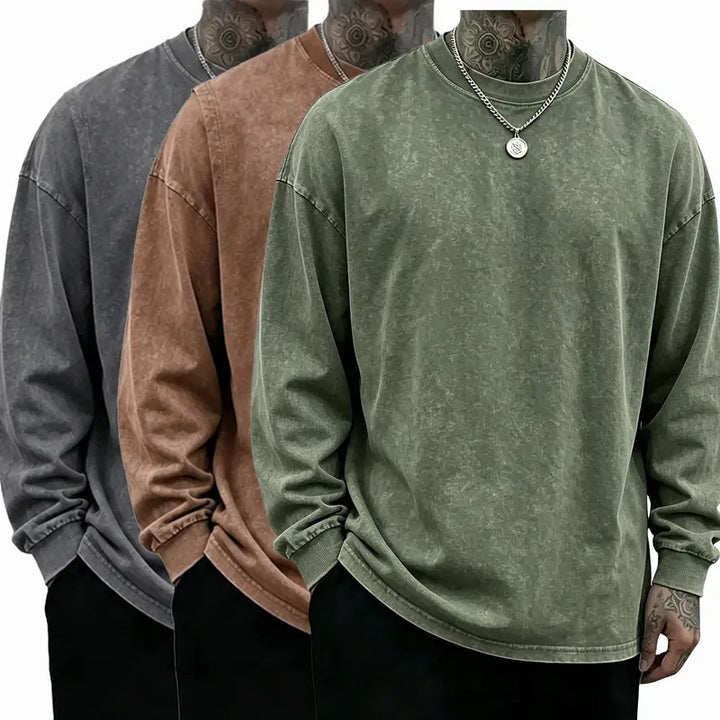 Oversized Casual Washed Long Sleeve Shirt