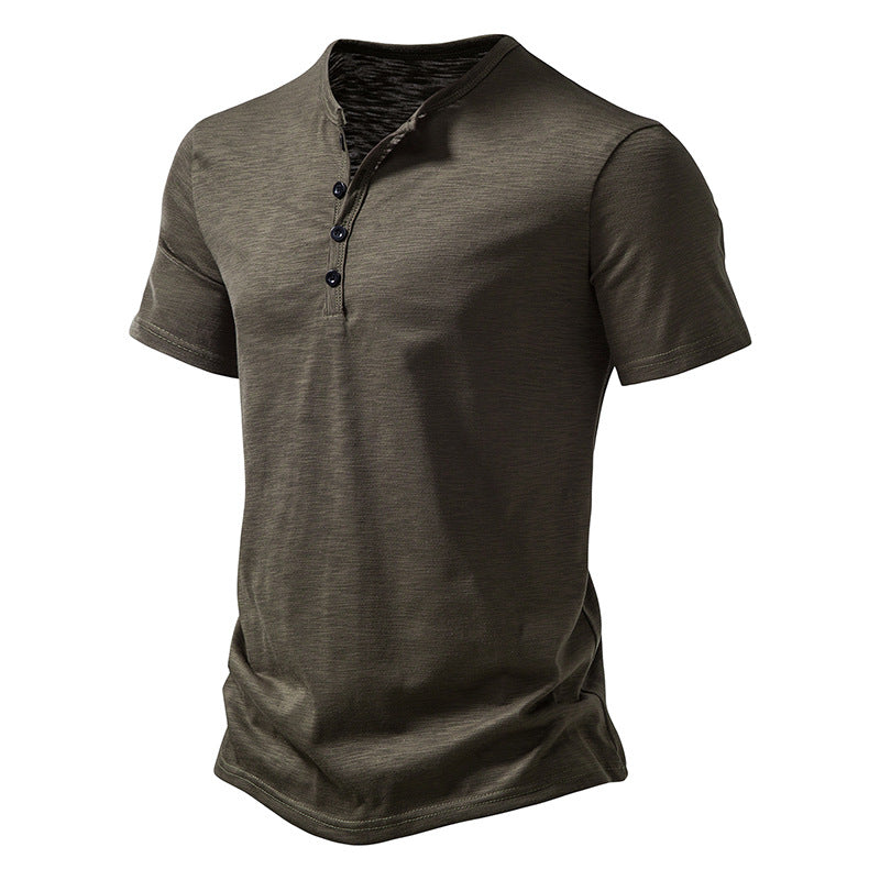 Everyday Henley Casual Short Tee