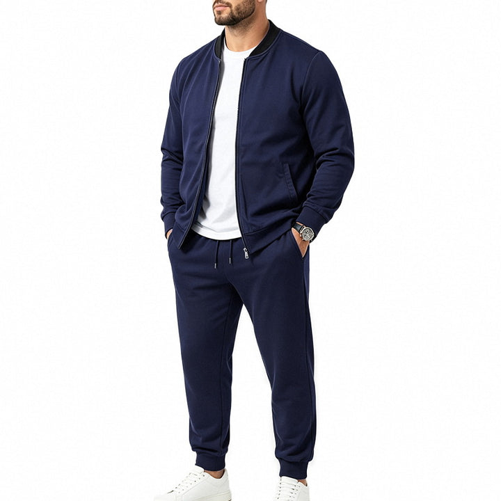 Sporty Bomber Top And Jogger Pant Set