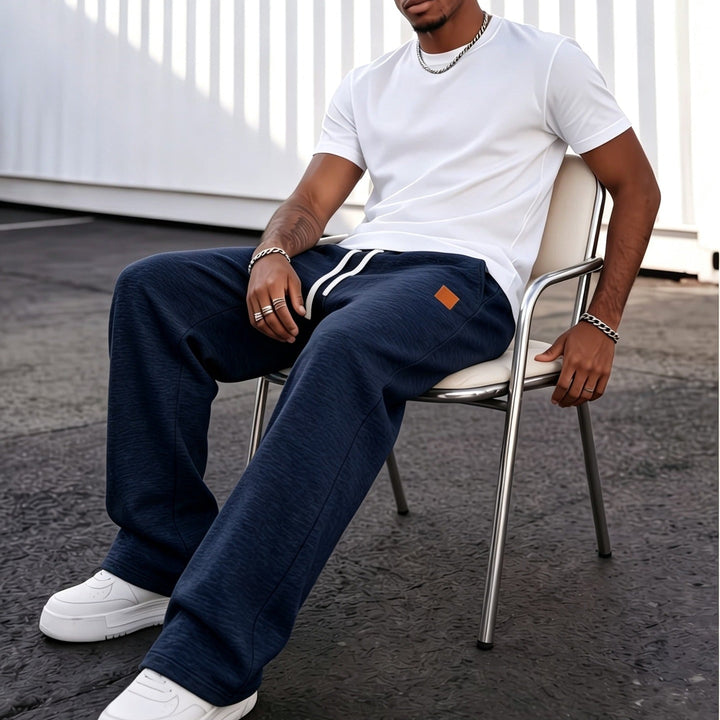 Fleece Lined Loose Straight Leg Casual Sweatpants