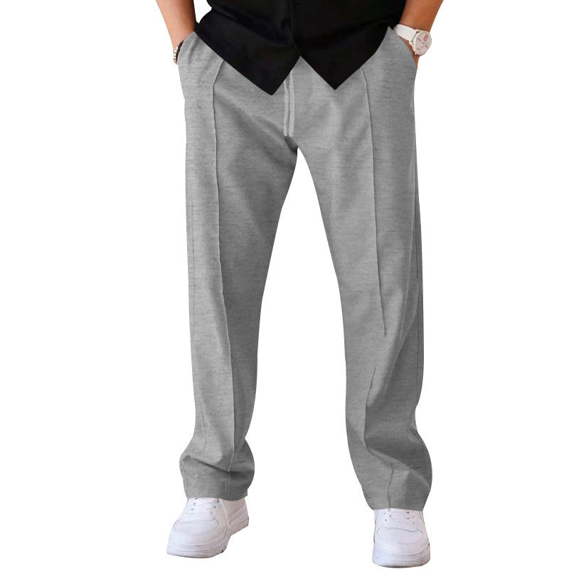 Drawstring Waist Straight Leg Casual Sweatpants