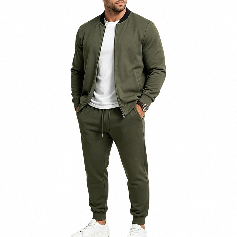 Sporty Bomber Top And Jogger Pant Set