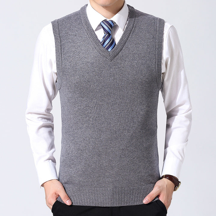 Casual V Neck Sleeveless Pullover Vest