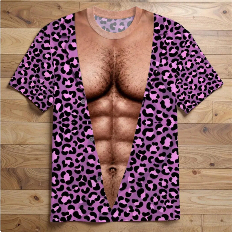 Fun Abs Pattern Short-Sleeve T-Shirt