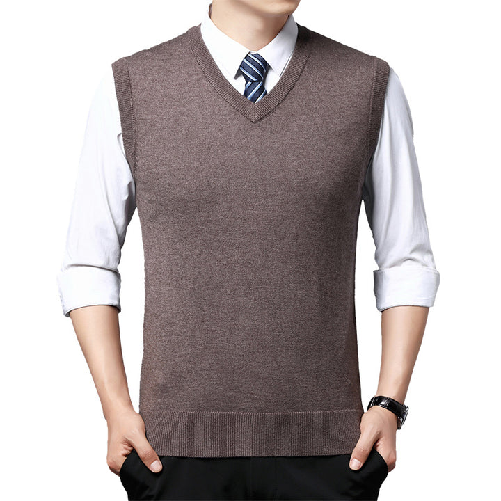 Casual V Neck Sleeveless Pullover Vest
