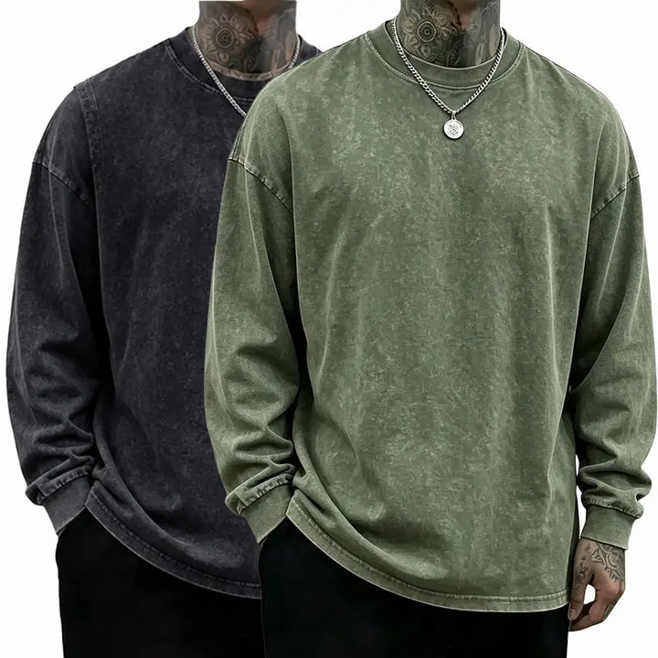 Oversized Casual Washed Long Sleeve Shirt