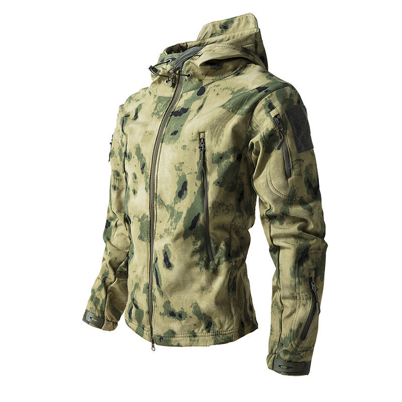 Multi Zip Pocket Outdoor Tactical Hooded Jacket