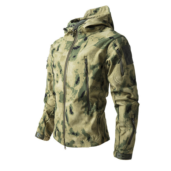 Multi Zip Pocket Outdoor Tactical Hooded Jacket