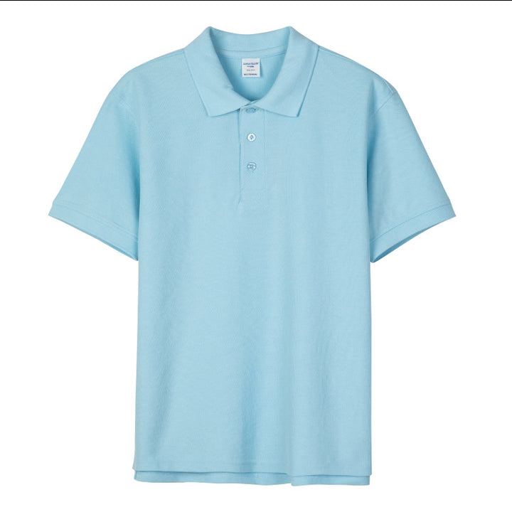 Minimalist Solid-Color Short-Sleeve Polo Shirt