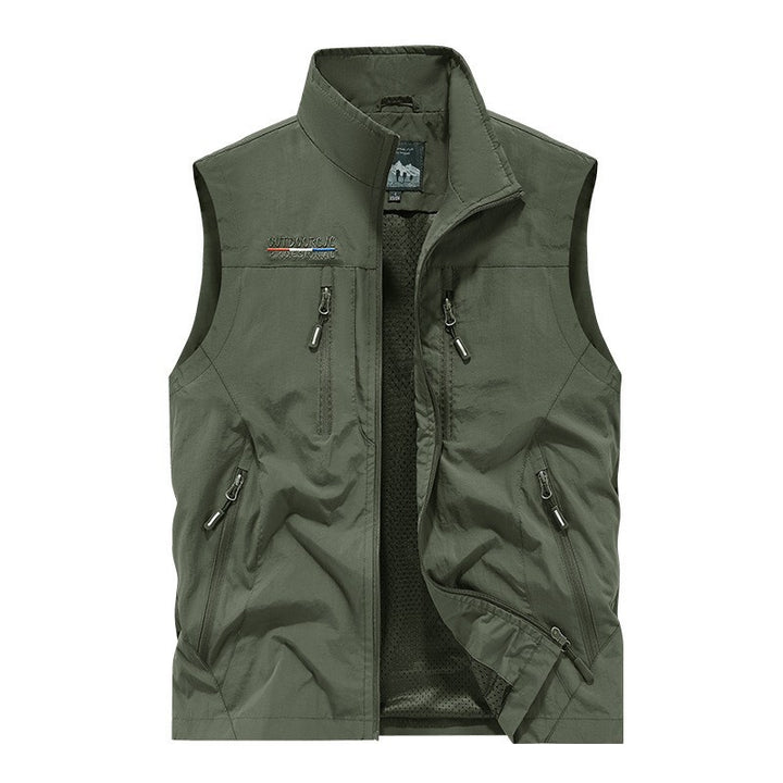 Men Fall Winter Reversible Fleece Lined Vest