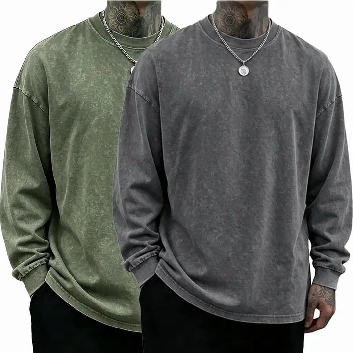 Oversized Casual Washed Long Sleeve Shirt