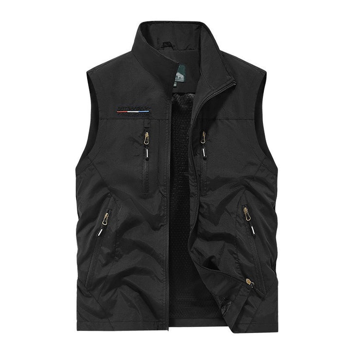 Men Fall Winter Reversible Fleece Lined Vest