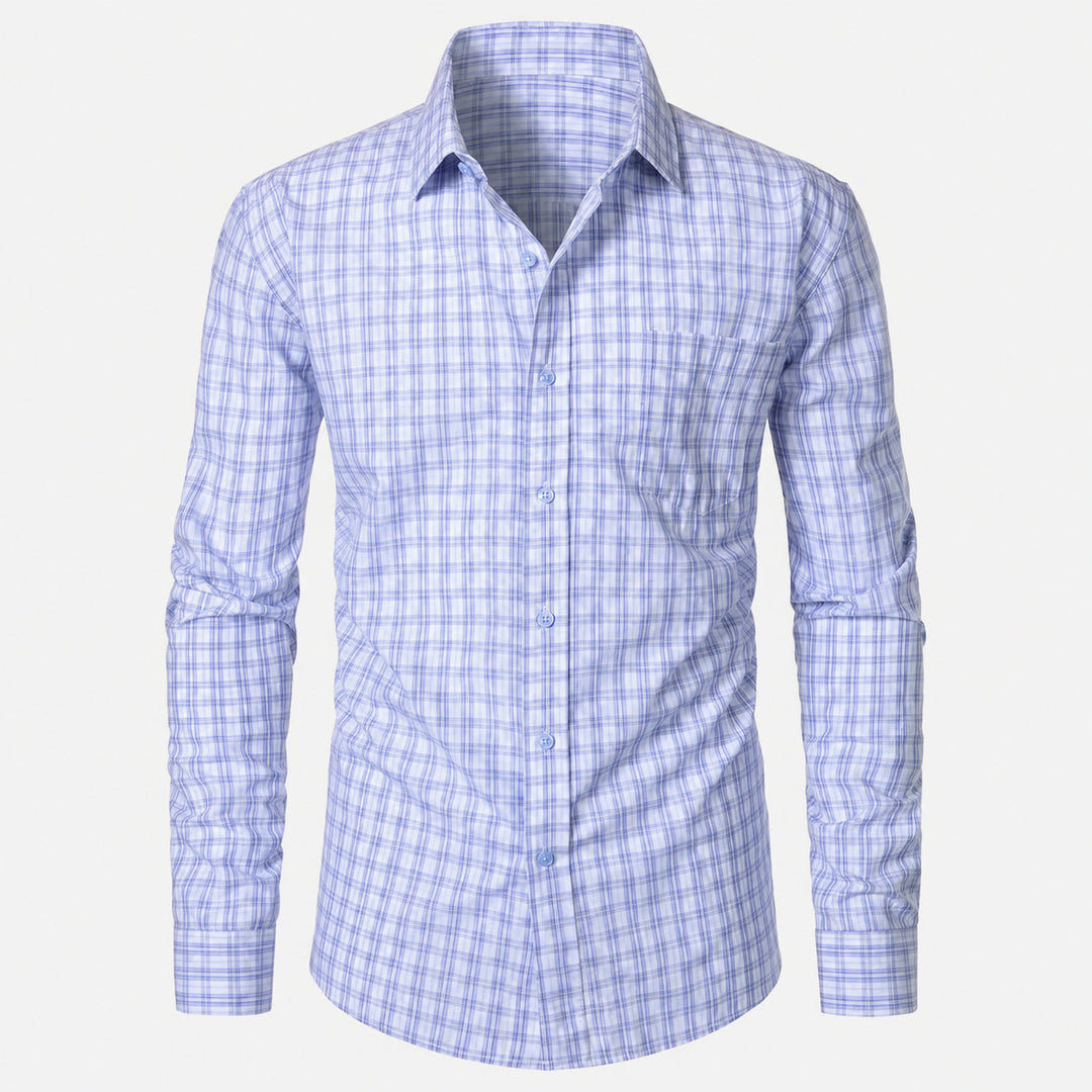 Classic Plaid Long Sleeve Shirt For Men