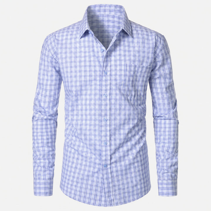 Classic Plaid Long Sleeve Shirt For Men