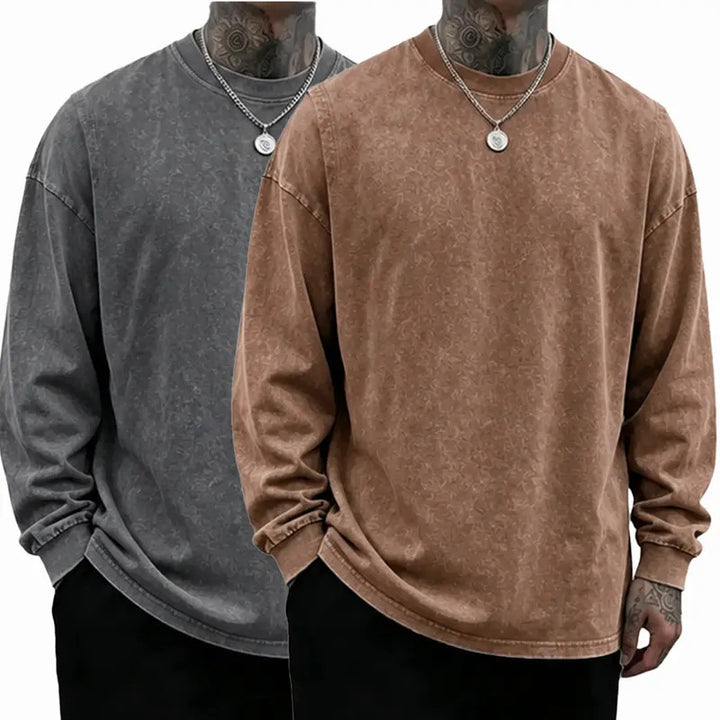Oversized Casual Washed Long Sleeve Shirt