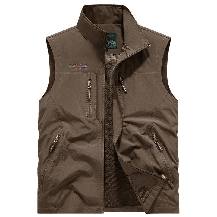 Men Fall Winter Reversible Fleece Lined Vest