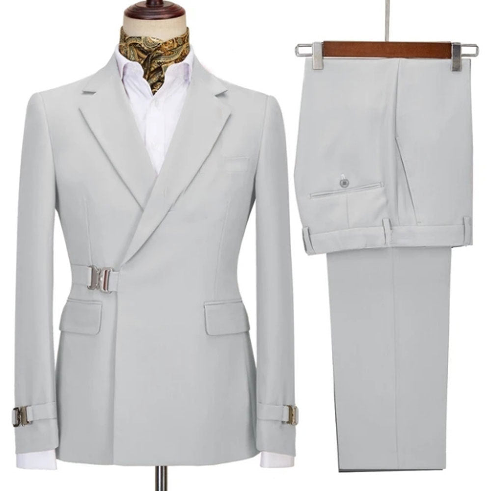 Men's two-piece suit with notch lapels