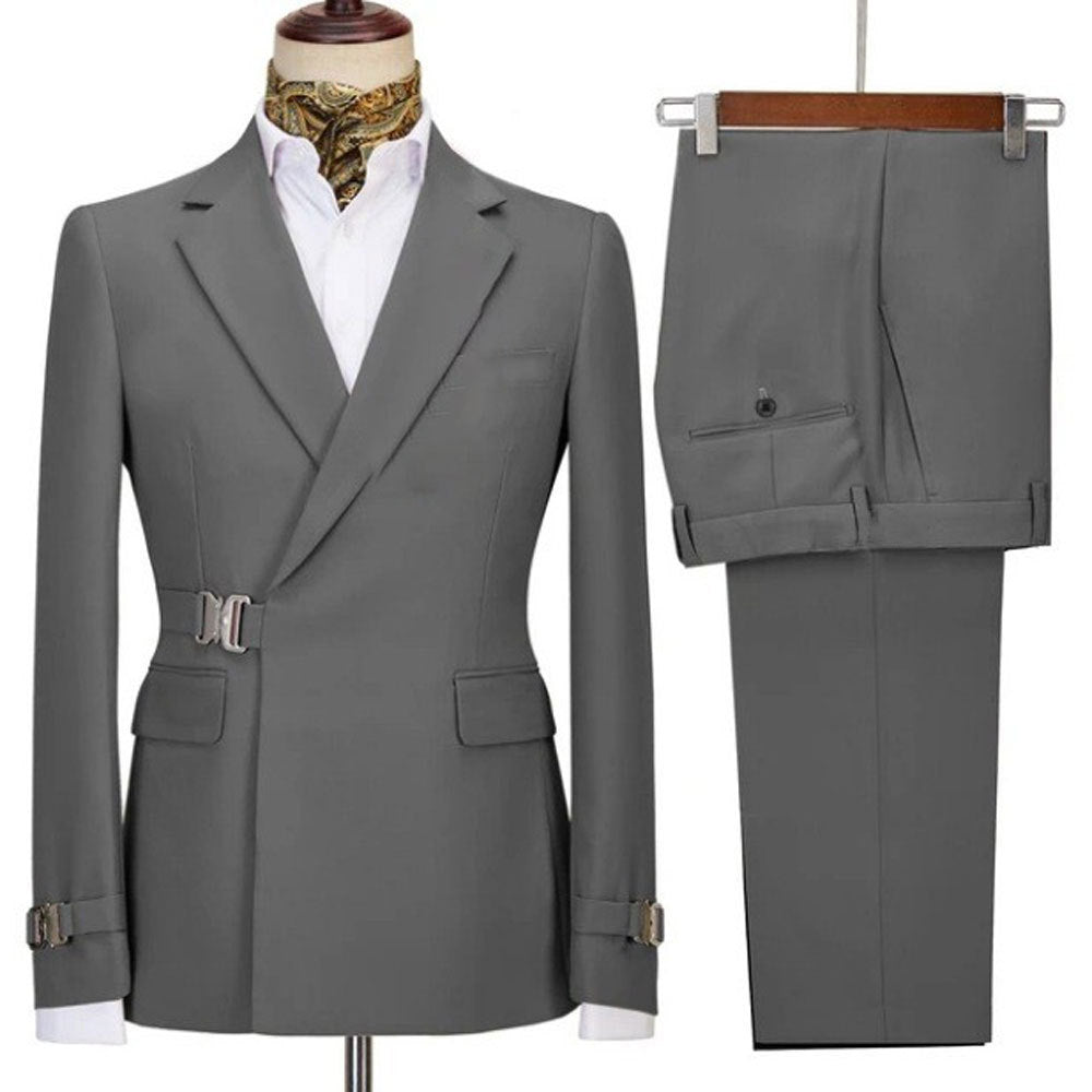 Men's two-piece suit with notch lapels