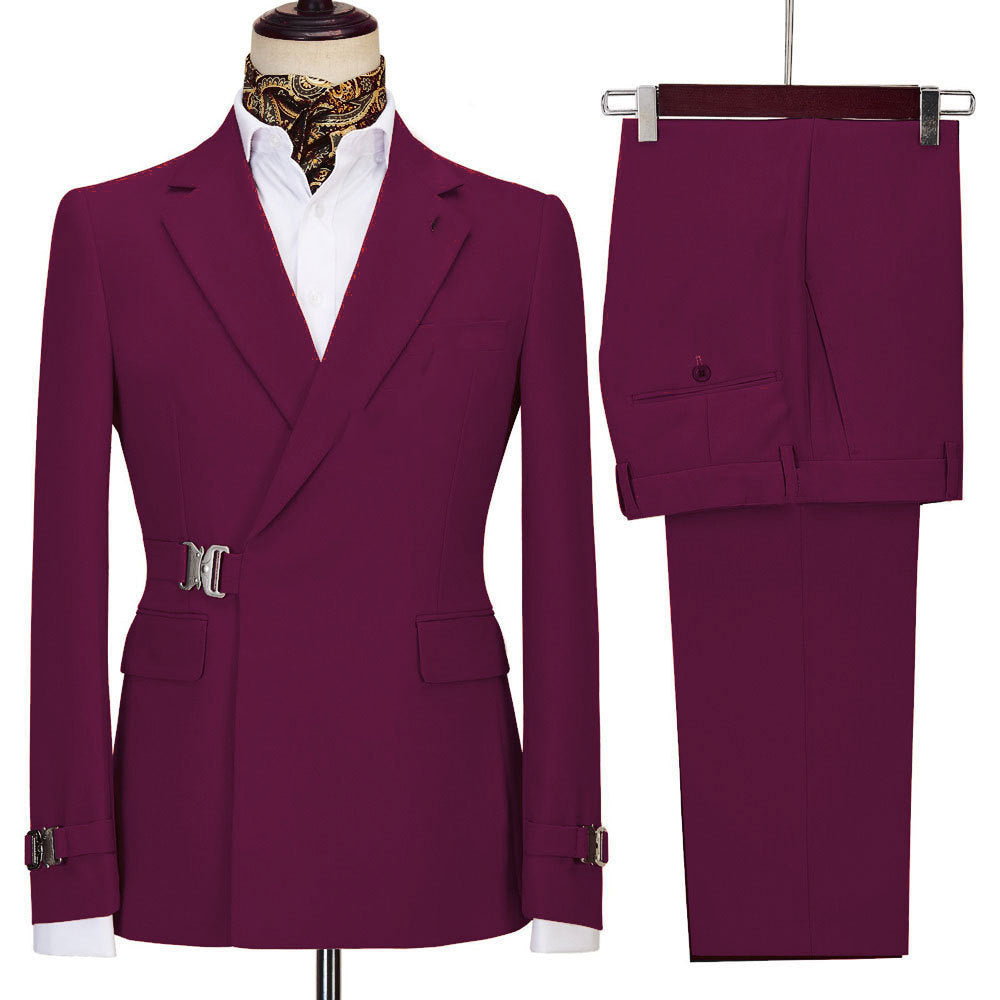 Men's two-piece suit with notch lapels