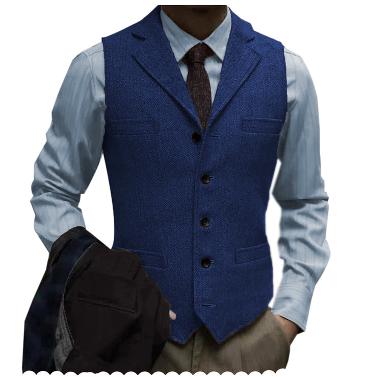 herringbone tweed suit vest