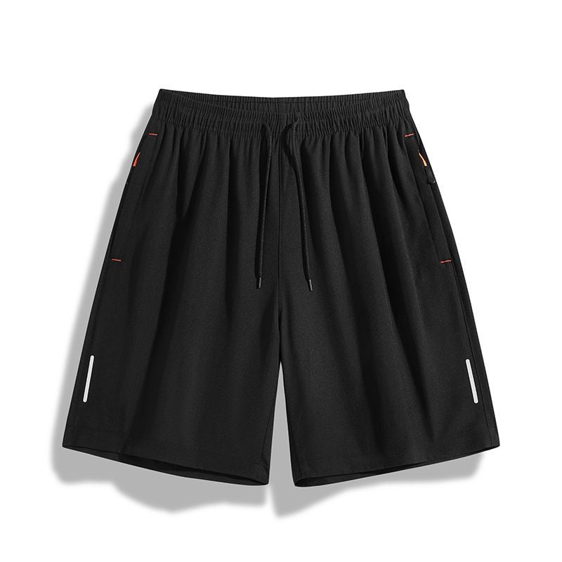 Quick-drying, elastic waistband, lightweight and stretchy; suitable for fitness training and running; features zippered pockets.