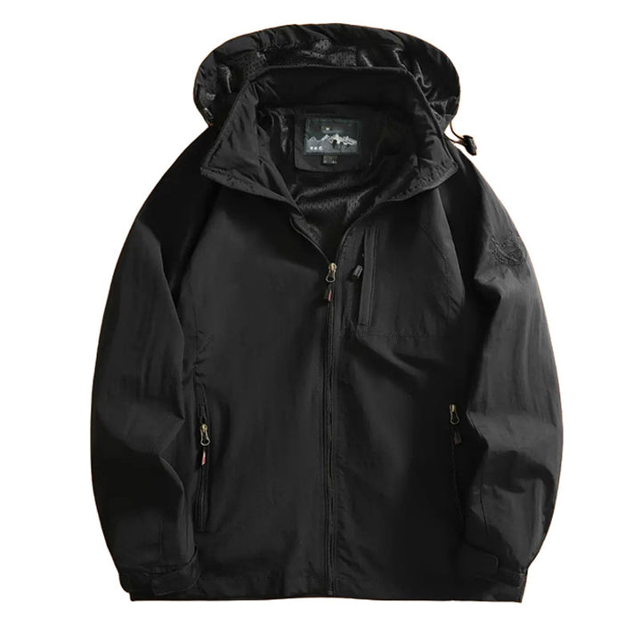 Men Outdoor Waterproof Hooded Hiking Jacket