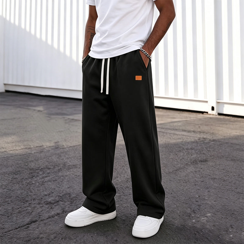 Fleece Lined Loose Straight Leg Casual Sweatpants