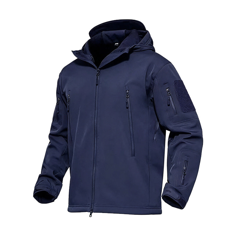 Multi Zip Pocket Outdoor Tactical Hooded Jacket