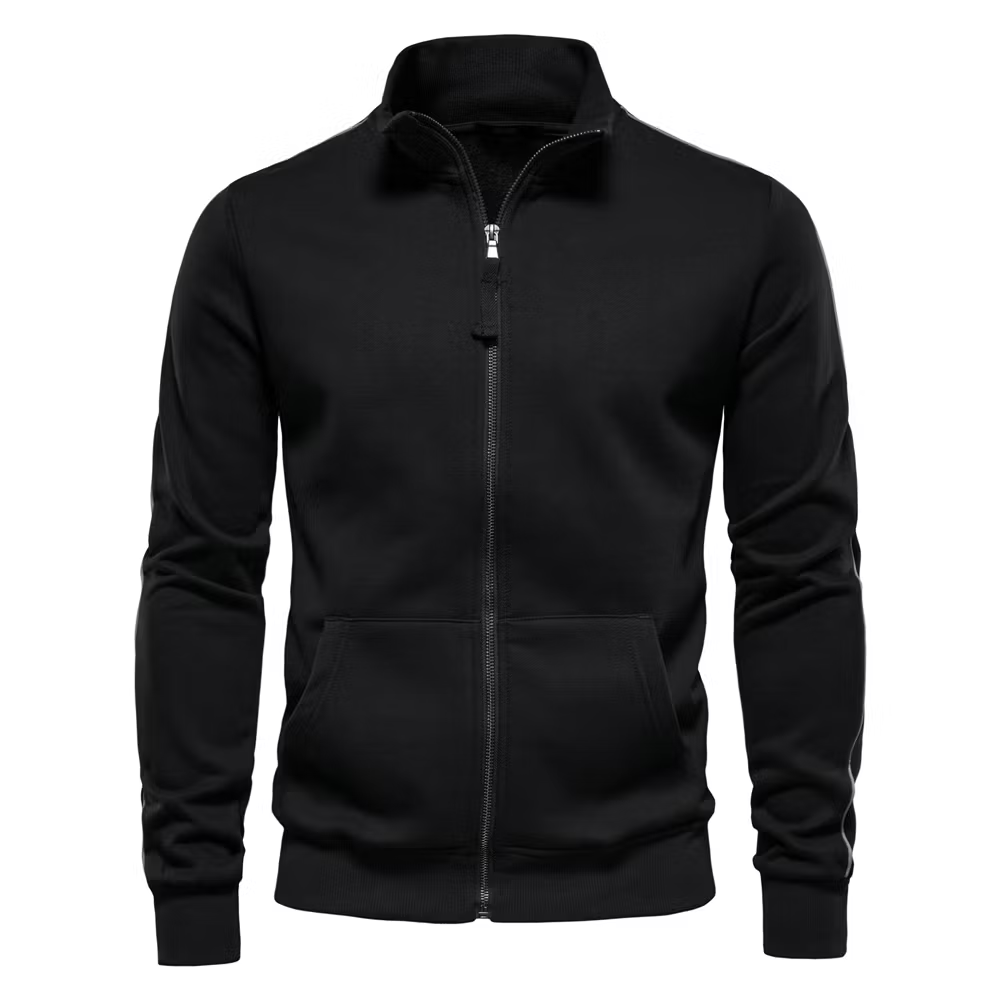 Men's Casual Solid Zip-Up Sweatshirt